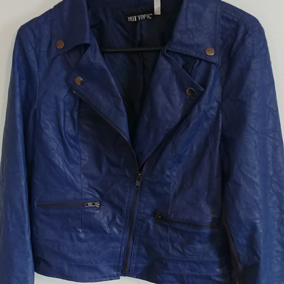 Hot Topic Jackets & Blazers - Blue Moto Jacket